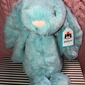 NWT Jelly Cat Bashful Bunny Aqua Medium Rabbit